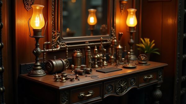 Bois, métal et objets mécaniques : composer une décoration steampunk