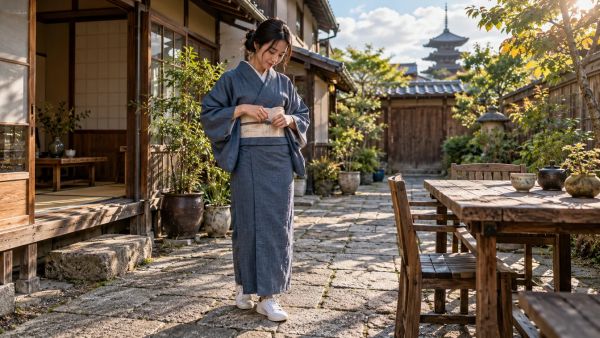 Comment porter le kimono dans le vestiaire avec style