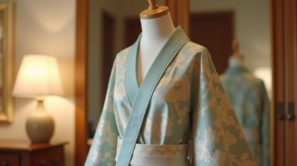 Le kimono a quitté la salle de bain pour entrer dans le vestiaire