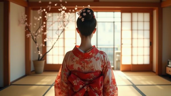Le kimono a quitté la salle de bain pour entrer dans le vestiaire