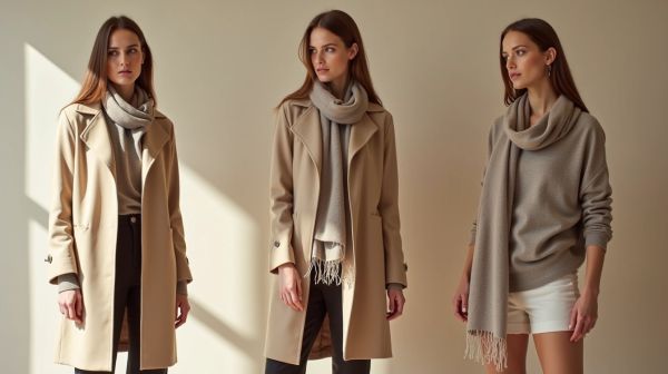 Trois façons de porter un foulard avec un manteau uni
